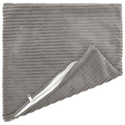 vidaXL Cushion Cover 12 pcs HEERLEN Light Grey 50 x 50 cm Corduroy 3