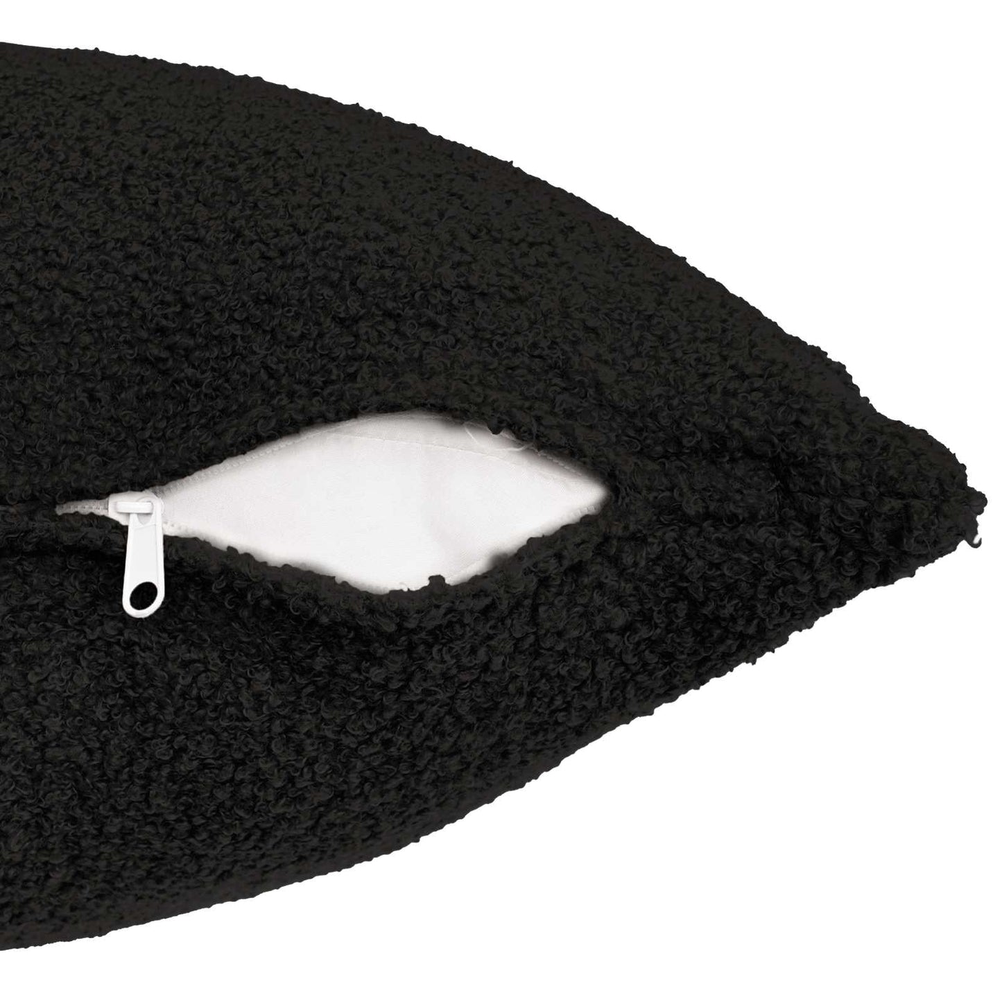 vidaXL Cushion Cover 12 pcs HEERLEN Black 50 x 50 cm Bouclé 5