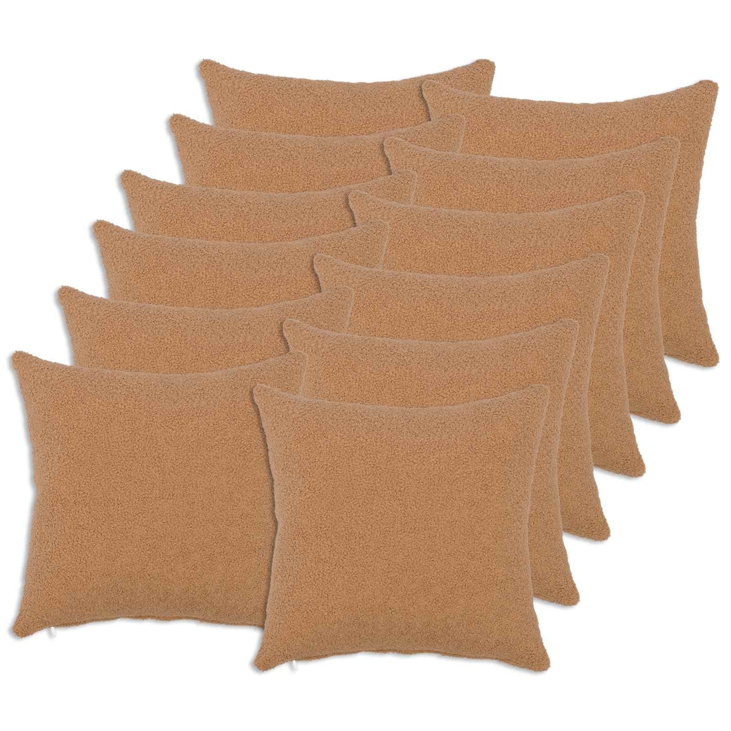 vidaXL Cushion Cover 12 pcs HEERLEN Beige 50 x 50 cm Bouclé 1