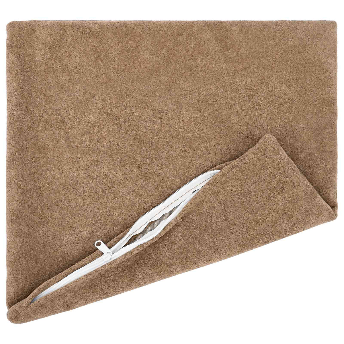 Cushion Cover 12 pcs HEERLEN Taupe Microfiber Fleece