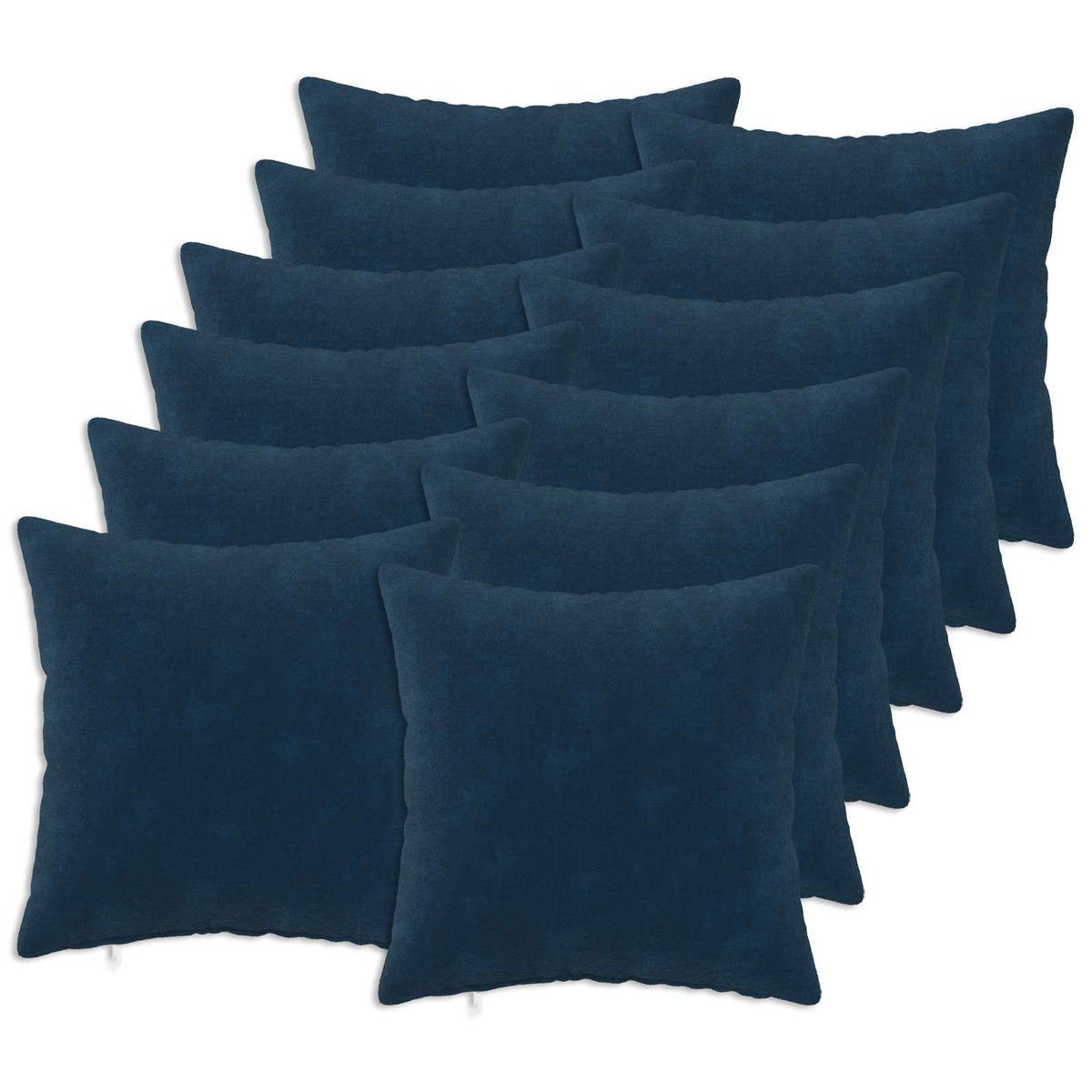 Cushion Cover 12 pcs HEERLEN Blue Microfiber Fleece
