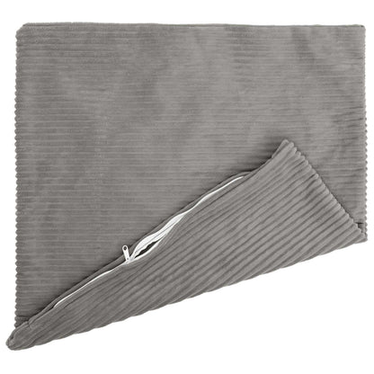 vidaXL Cushion Cover 6 pcs HEERLEN Light Grey 60 x 60 cm Corduroy 3