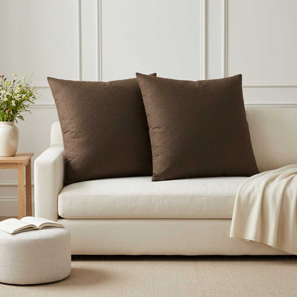 Cushion with Pillow HEERLEN 2 pcs Taupe Fabric