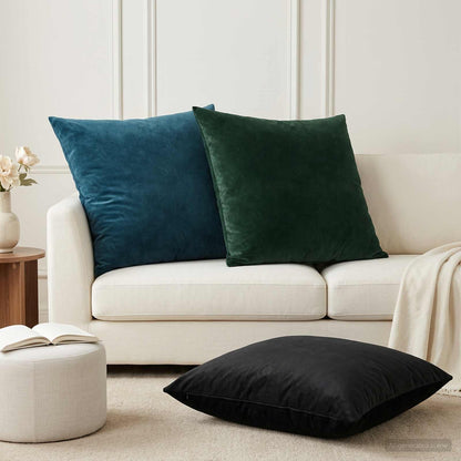 vidaXL Cushion with Pillow HEERLEN 2 pcs Blue Velvet 1