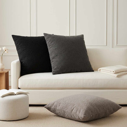 vidaXL Cushion Cover 6 pcs HEERLEN Light Grey 80 x 80 cm Bouclé 1