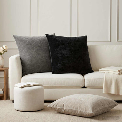 vidaXL Cushion Cover 6 pcs HEERLEN Anthracite 65 x 65 cm 1