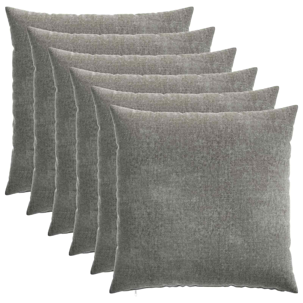 vidaXL Cushion Cover 6 pcs HEERLEN Dark Grey 65 x 65 cm 2