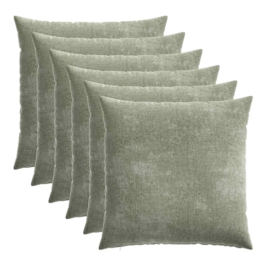 Cushion Cover HEERLEN Green Chenille Fabric
