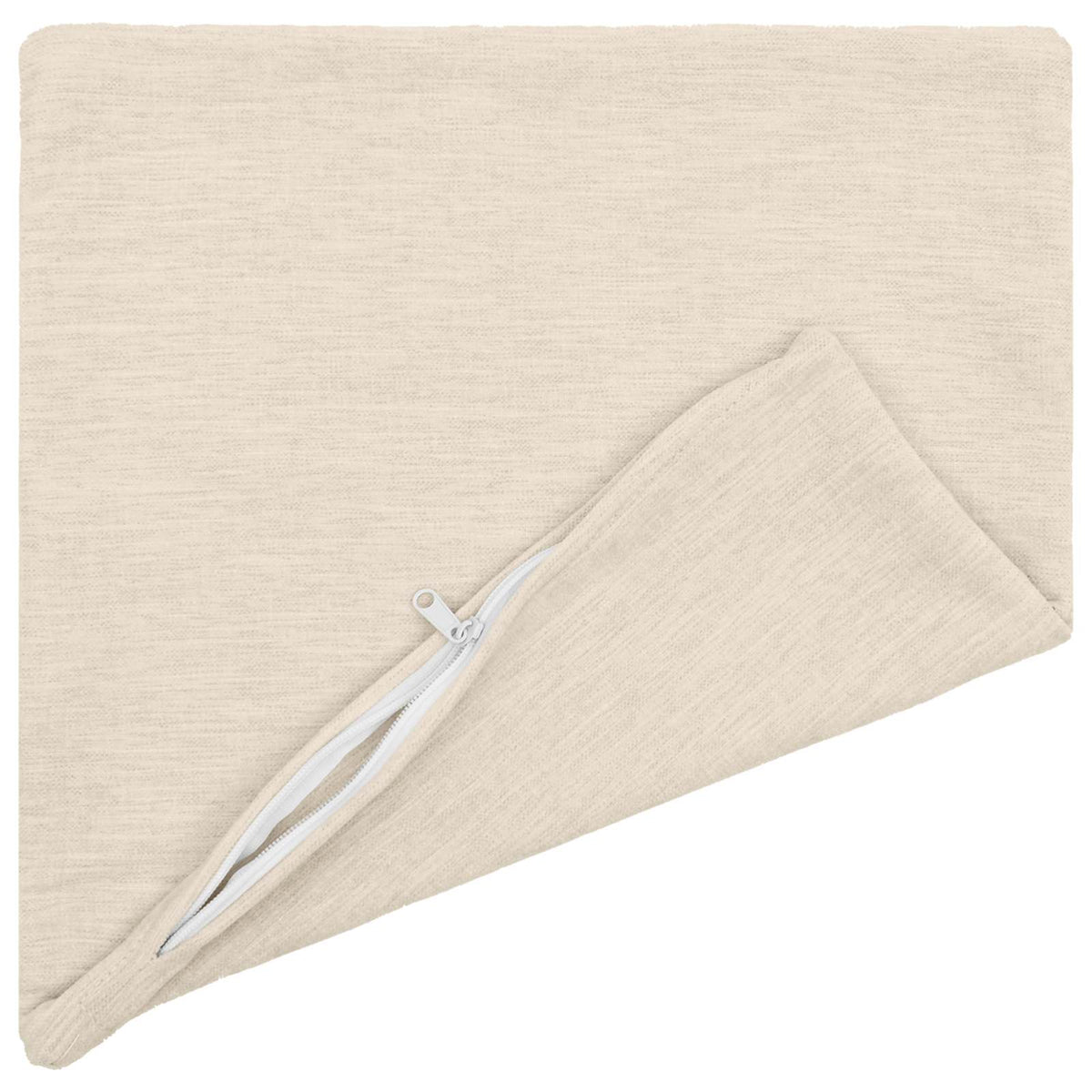 vidaXL Cushion Cover 6 pcs HEERLEN Cream 65 x 65 cm Chenille Fabric 4