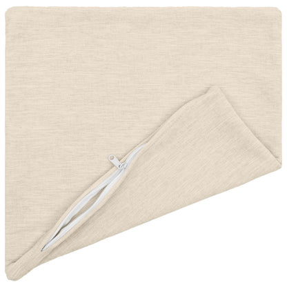 vidaXL Cushion Cover 6 pcs HEERLEN Cream 65 x 65 cm Chenille Fabric 4