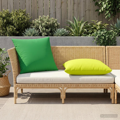 Cushion with Pillow HEERLEN 2 pcs Green Polyester