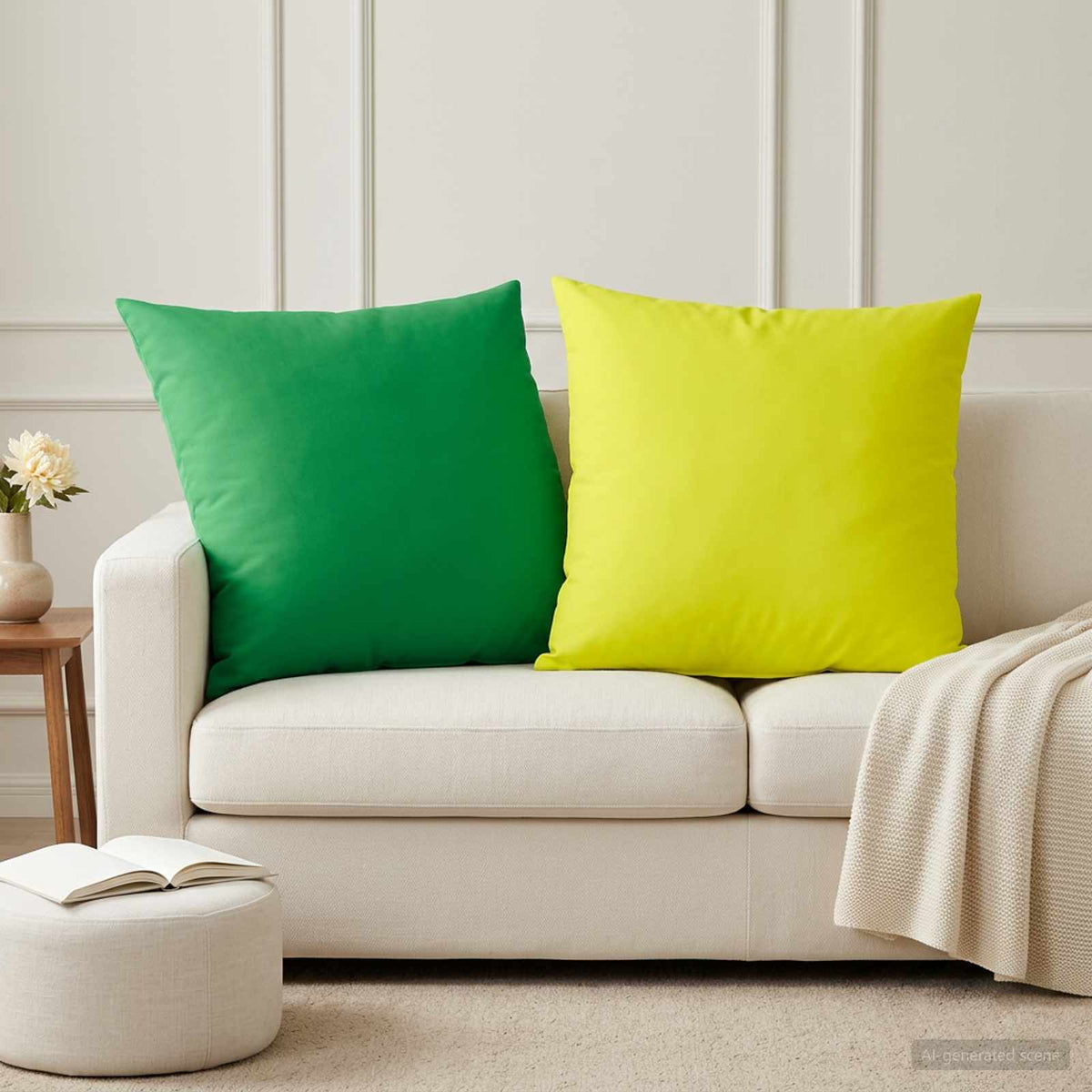 Cushion with Pillow HEERLEN 2 pcs Green Polyester