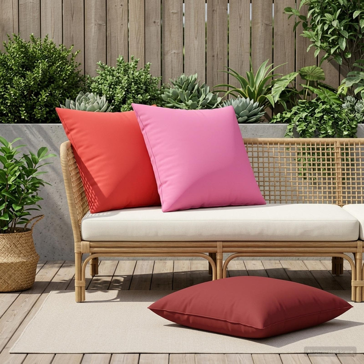Throw Pillow HEERLEN Polyester 2 Pink 80 x 80 cm