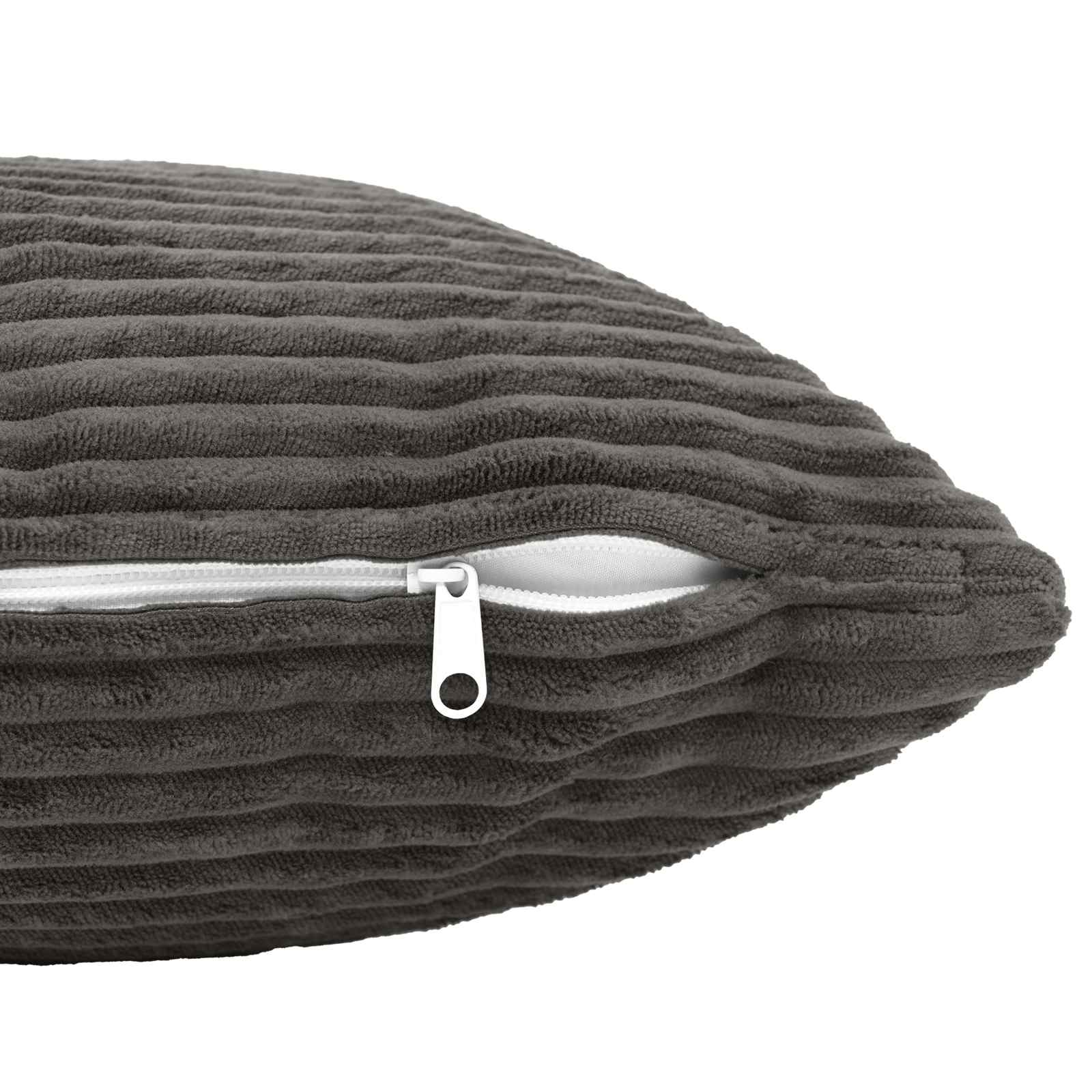 vidaXL Cushion Cover 6 pcs HEERLEN Dark Grey 70 x 70 cm Corduroy 5