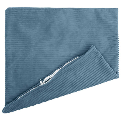 vidaXL Cushion Cover 6 pcs HEERLEN Blue 70 x 70 cm Corduroy 3
