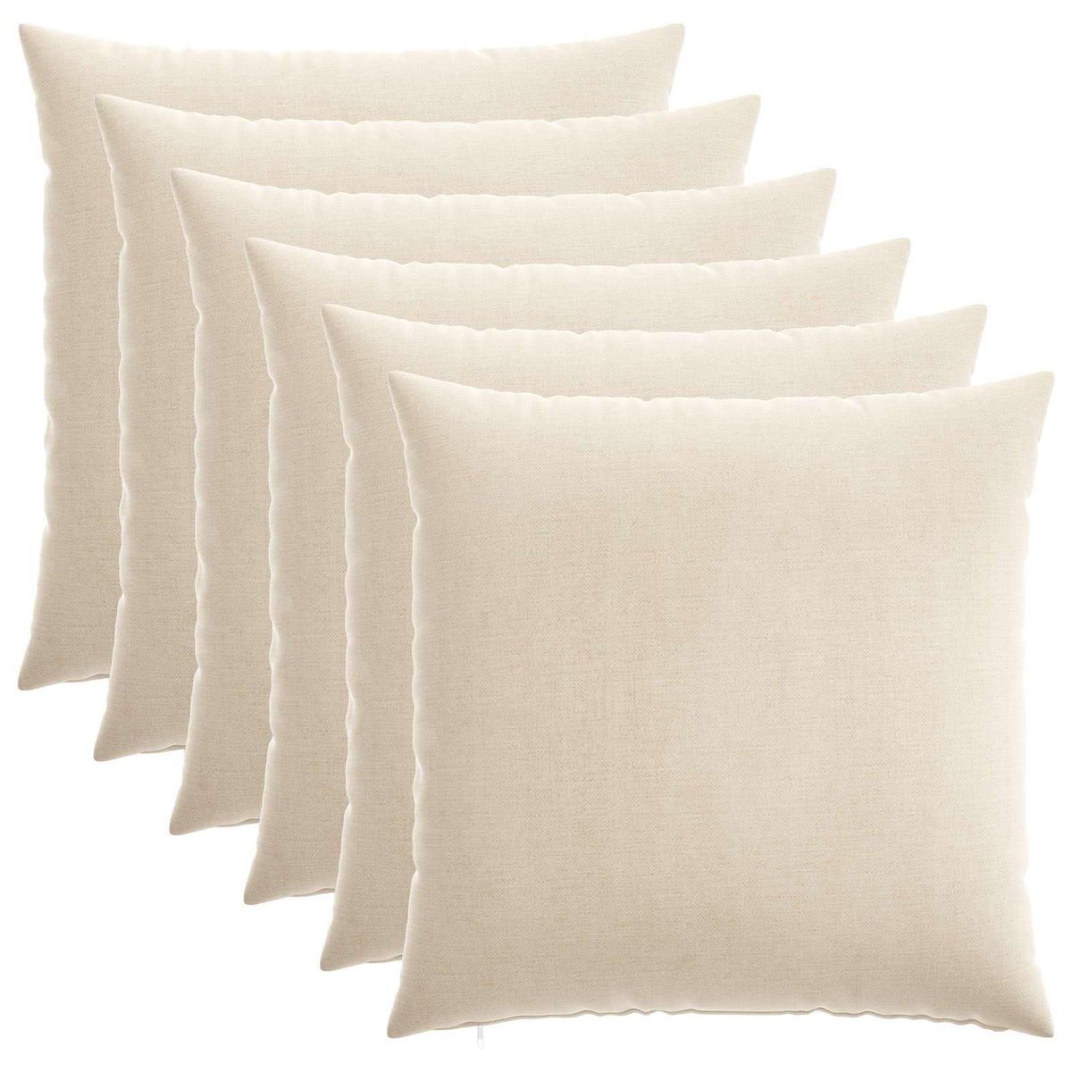 Cushion Cover HEERLEN Cream Chenille Fabric