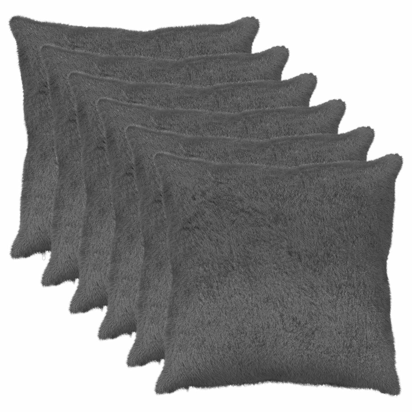 vidaXL Cushion Cover 6 pcs HEERLEN Dark Grey 70 x 70 cm 2
