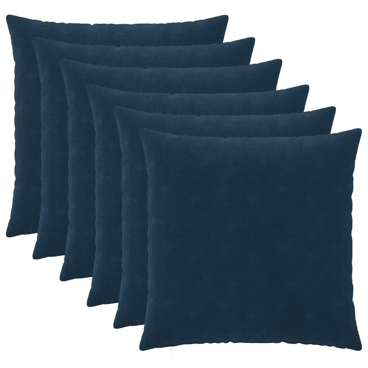 vidaXL Cushion Cover 6 pcs HEERLEN Blue 80 x 80 cm Microfiber Fleece 1