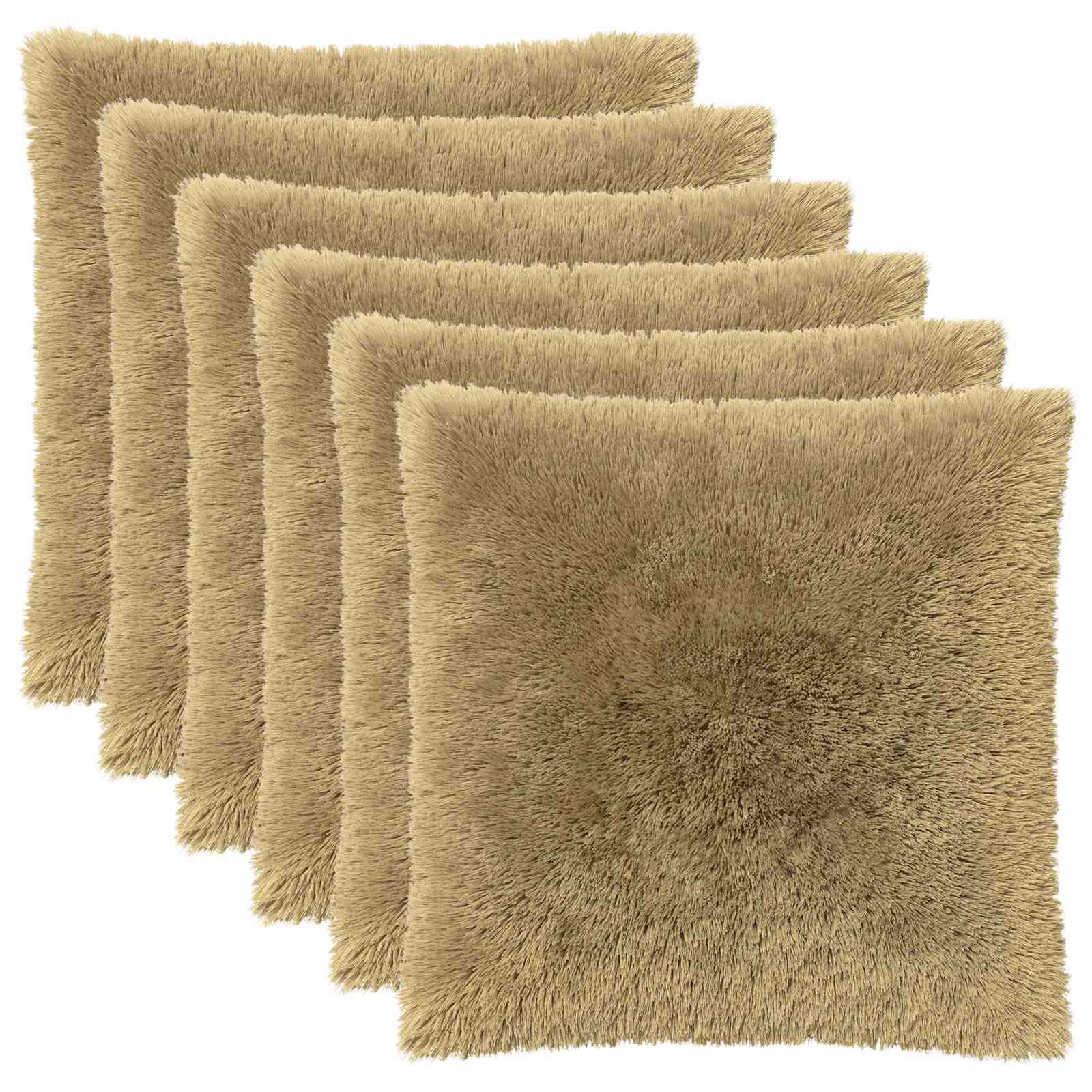 vidaXL Cushion Cover 6 pcs HEERLEN Light Green 80 x 80 cm PV Fleece 2