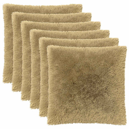 vidaXL Cushion Cover 6 pcs HEERLEN Light Green 80 x 80 cm PV Fleece 2