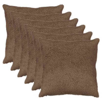 vidaXL Cushion Cover 6 pcs HEERLEN Light Brown 80 x 80 cm 2