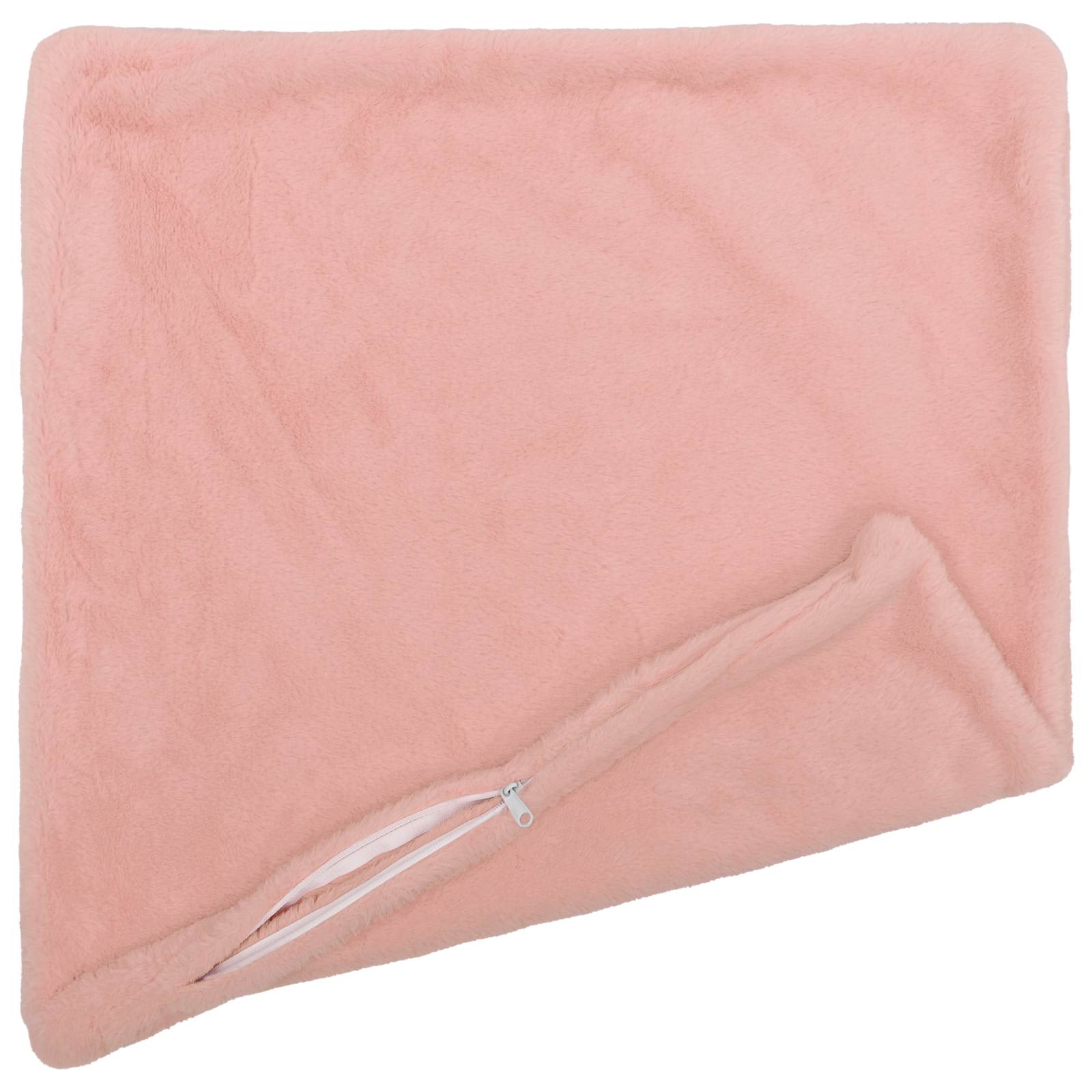 vidaXL Cushion Cover 6 pcs HEERLEN Pink 80 x 80 cm Faux Rabbit Fur 4