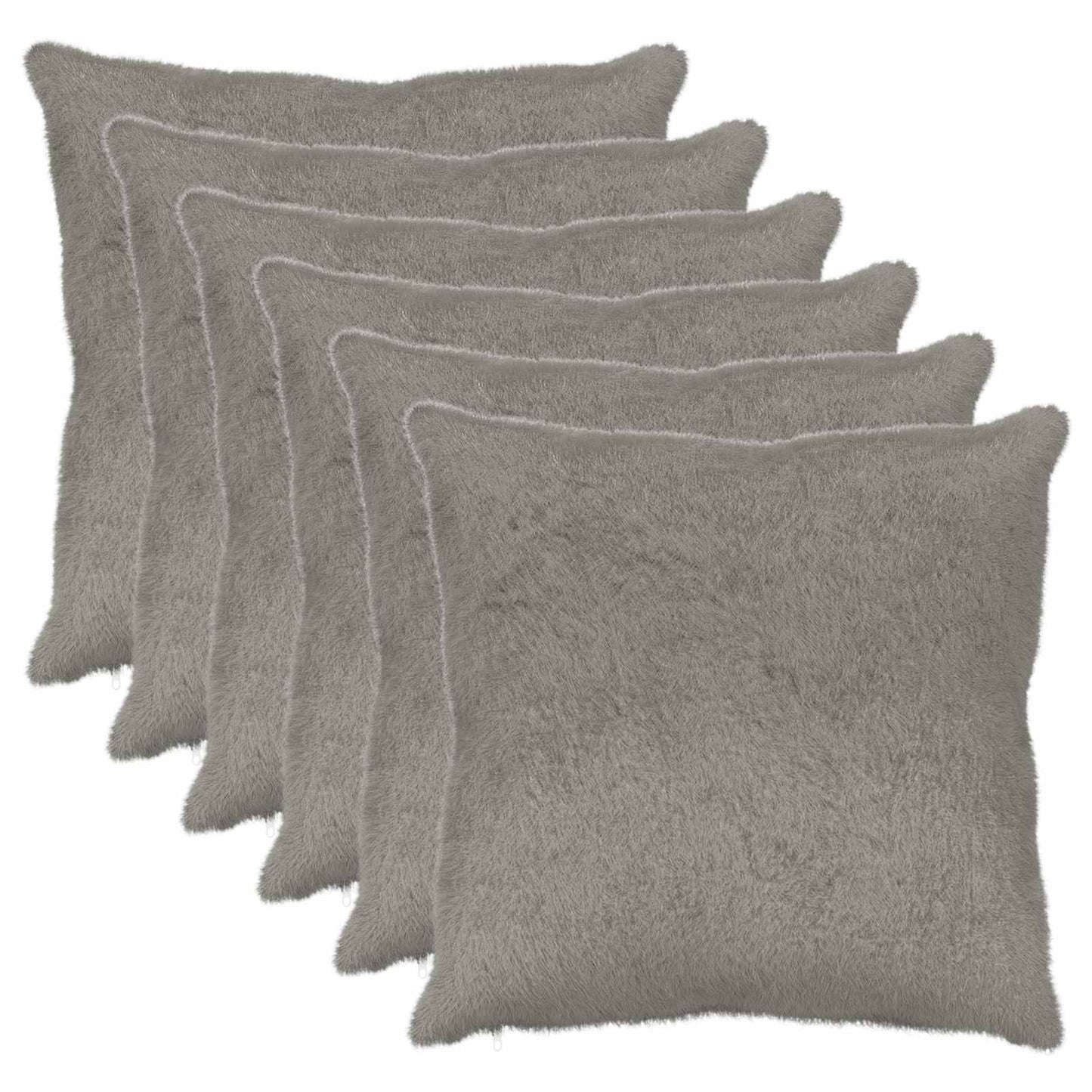 vidaXL Cushion Cover 6 pcs HEERLEN Light Grey 80 x 80 cm 2