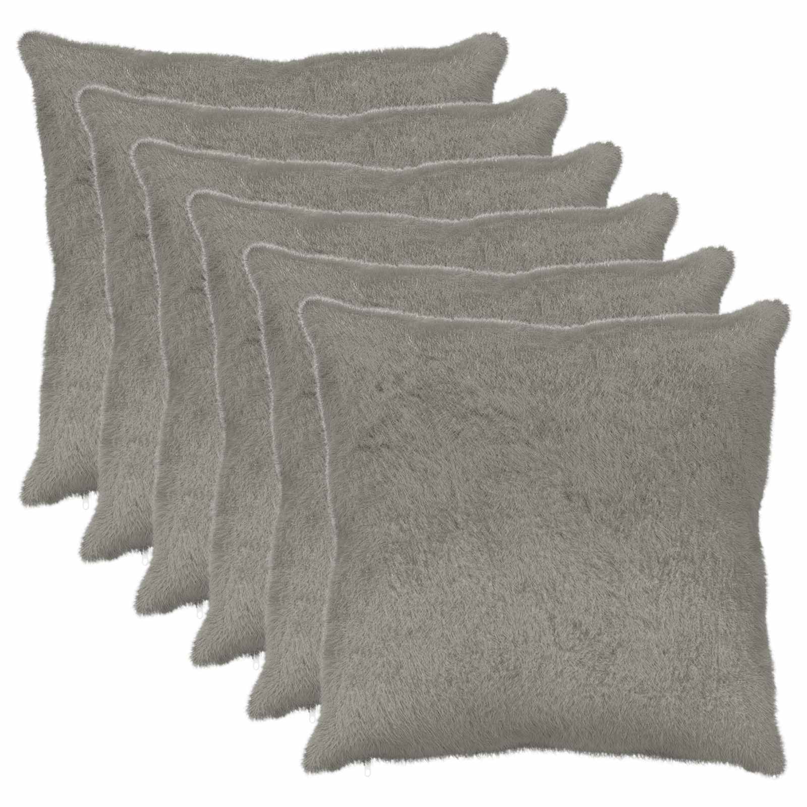 vidaXL Cushion Cover 6 pcs HEERLEN Light Grey 80 x 80 cm 2