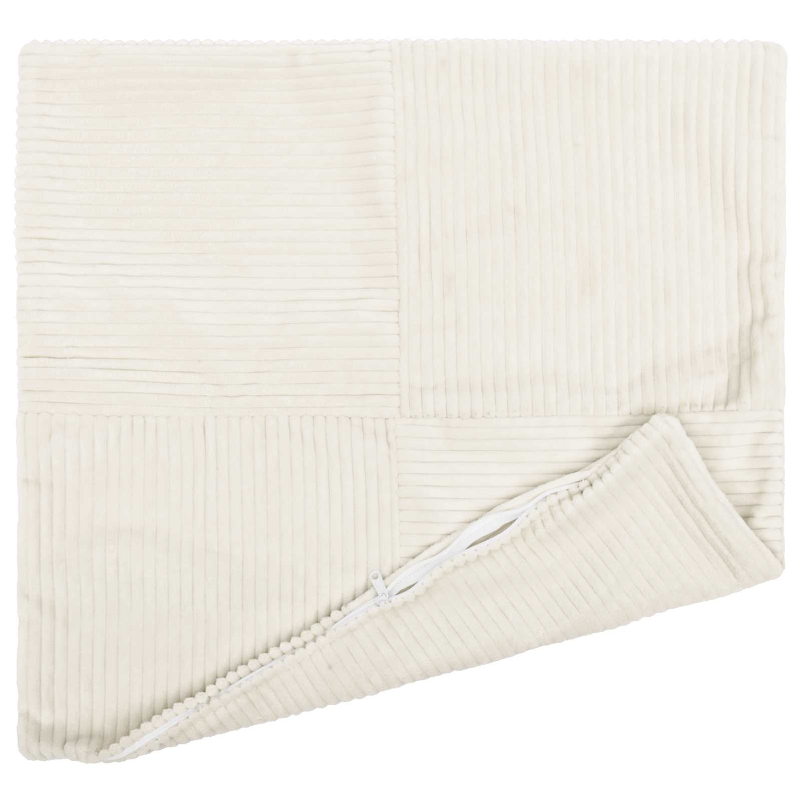 vidaXL Cushion Cover 12 pcs ALMELO Cream 45 x 45 cm Corduroy 3