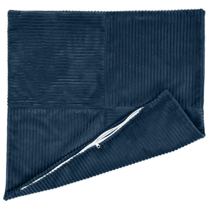 vidaXL Cushion Cover 12 pcs ALMELO Navy Blue 45 x 45 cm Corduroy 3