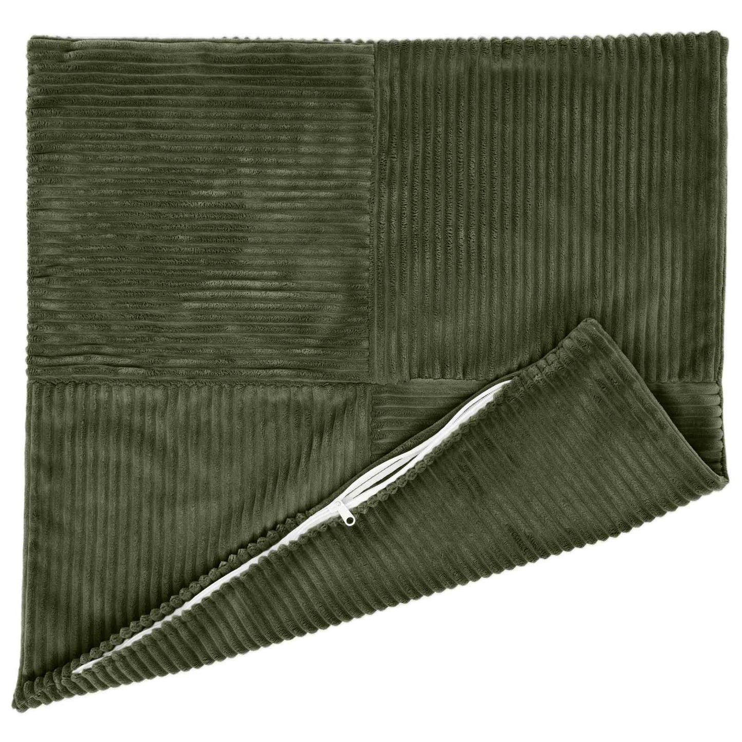 vidaXL Cushion Cover 12 pcs ALMELO Green 45 x 45 cm Corduroy 3