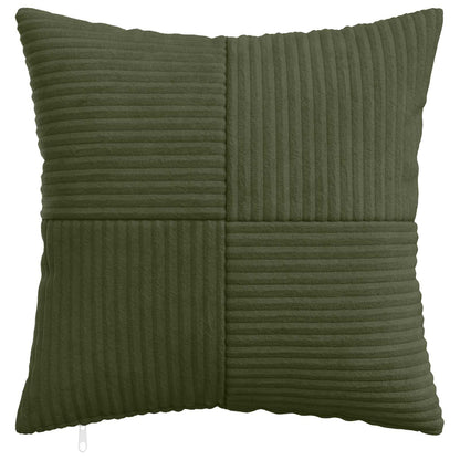 vidaXL Cushion Cover 12 pcs ALMELO Green 45 x 45 cm Corduroy 2