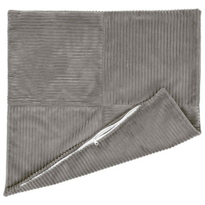 vidaXL Cushion Cover 12 pcs ALMELO Light Grey 50 x 50 cm Corduroy 3