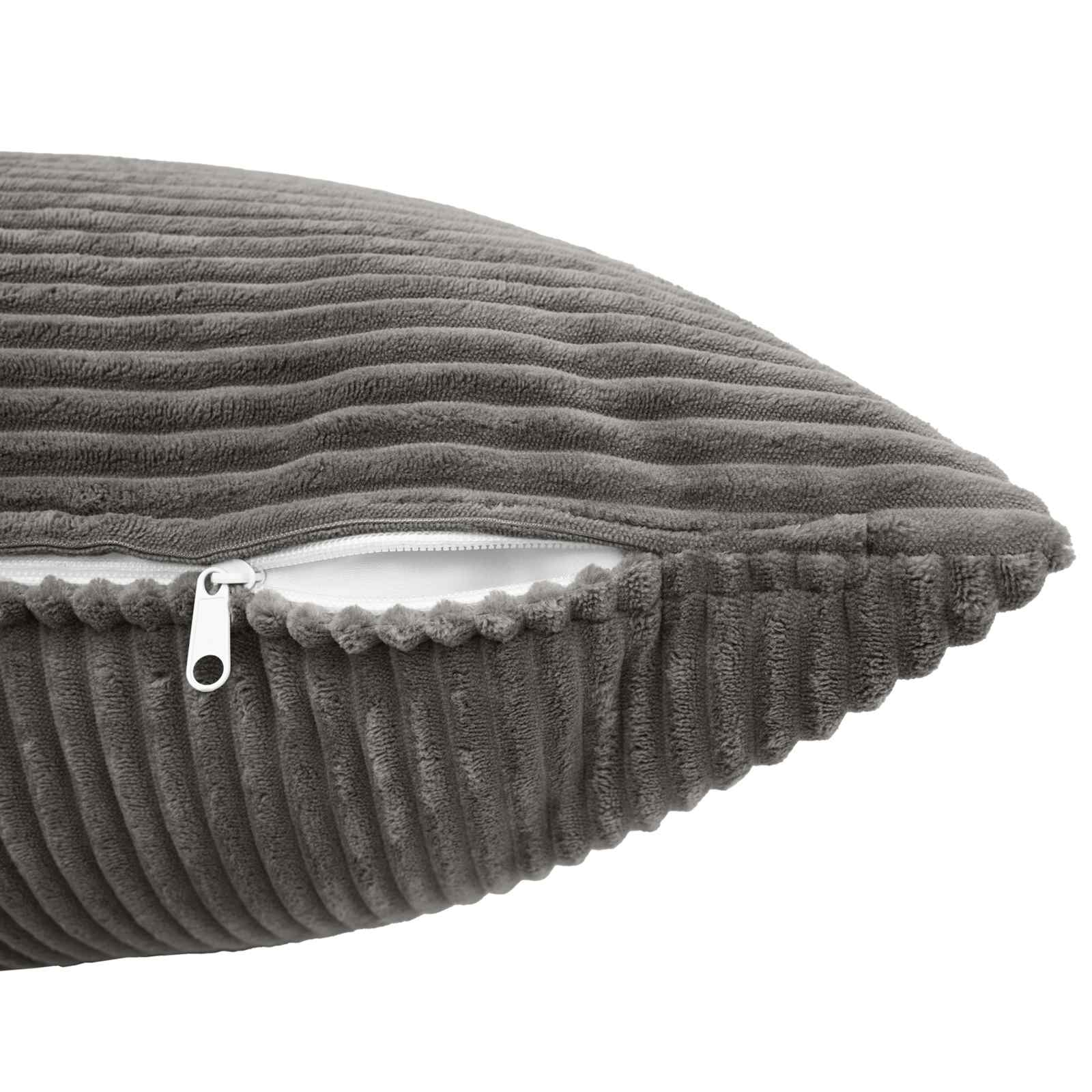 vidaXL Cushion Cover 12 pcs ALMELO Dark Grey 50 x 50 cm Corduroy 5