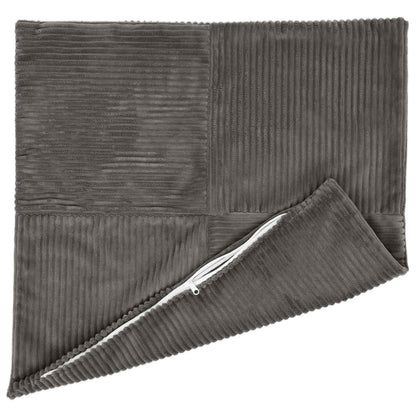 vidaXL Cushion Cover 12 pcs ALMELO Dark Grey 50 x 50 cm Corduroy 3
