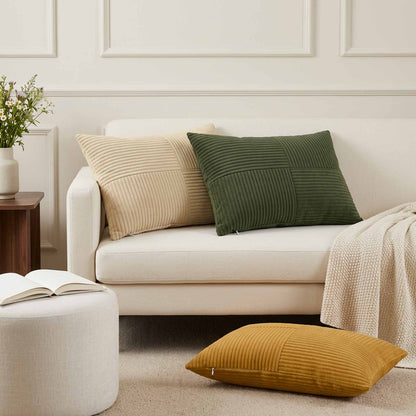 Cushion Cover ALMELO 50 x 80 cm Corduroy 6 Width 50 cm Length 80 cm Green