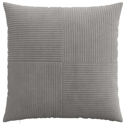 vidaXL Cushion Cover 6 pcs ALMELO Light Grey 65 x 65 cm Corduroy 2