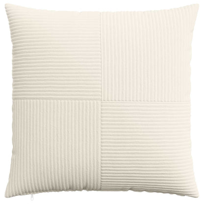 vidaXL Cushion Cover 6 pcs ALMELO Cream 65 x 65 cm Corduroy 2