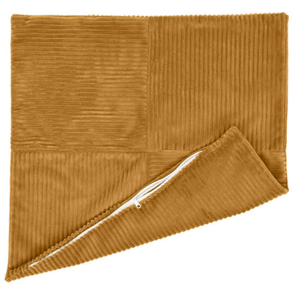 vidaXL Cushion Cover 6 pcs ALMELO Yellow 65 x 65 cm Corduroy 3