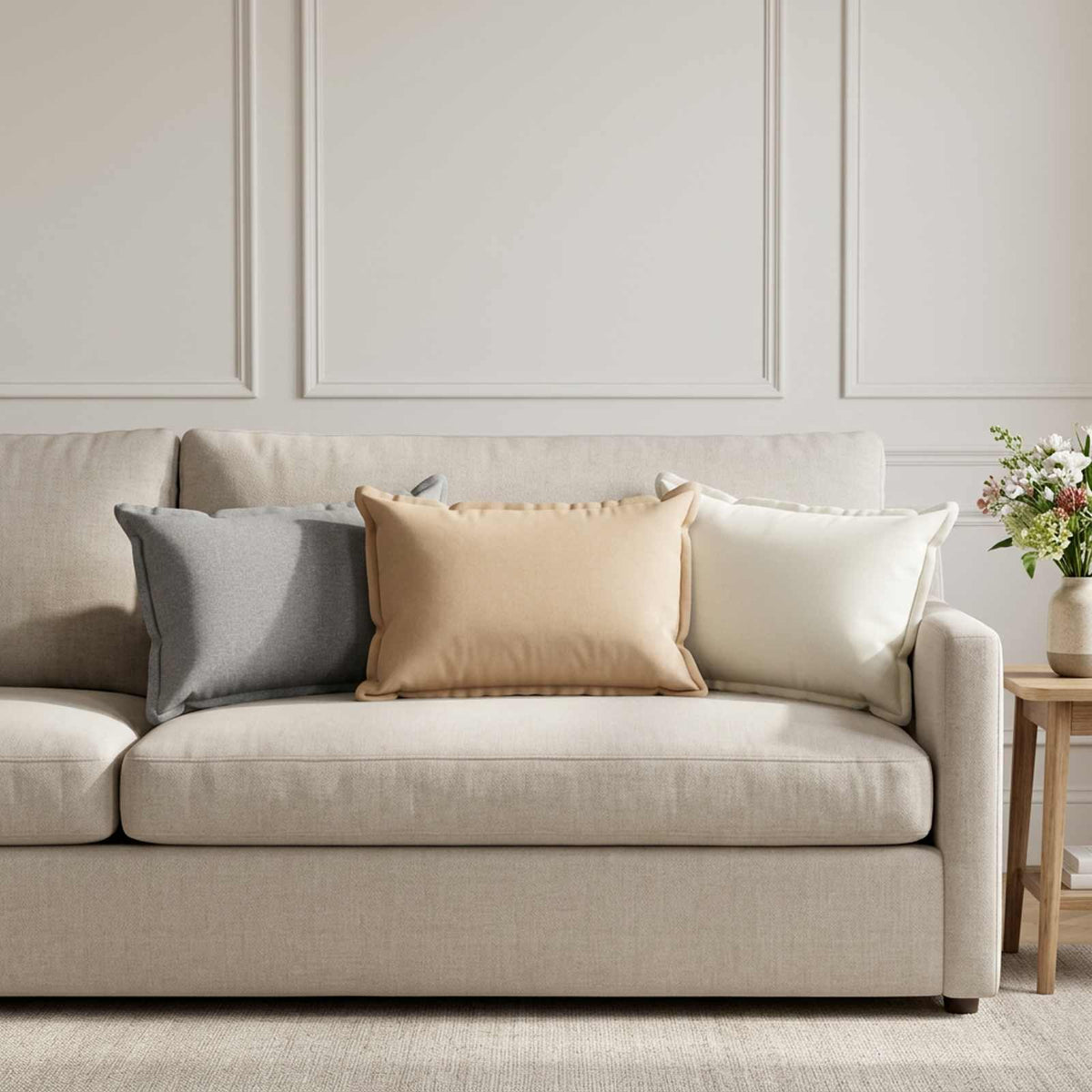Cushion Pillow HOUTEN Faux Linen
