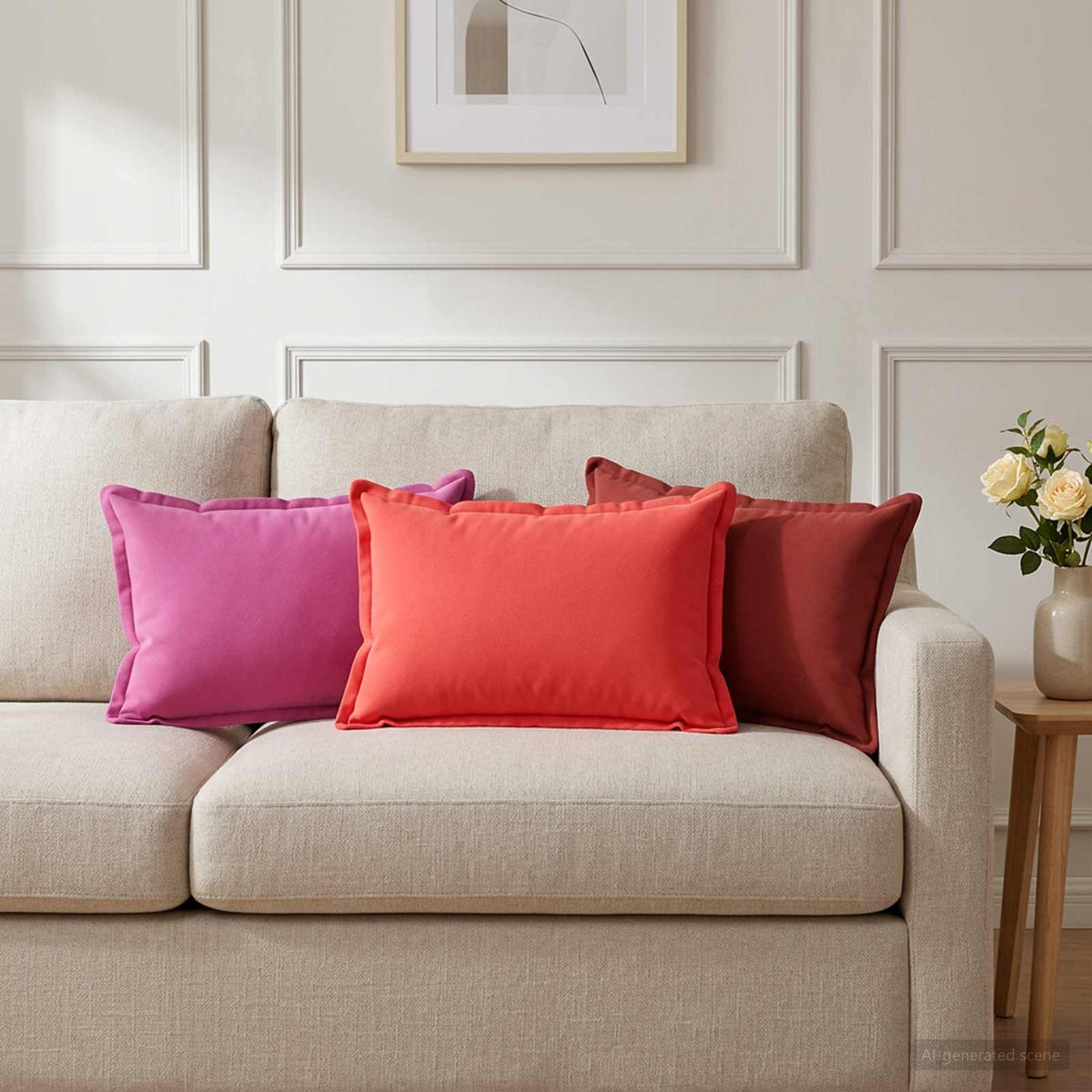 Cushion Pillow HOUTEN Red Polyester