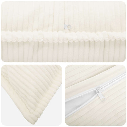 vidaXL Cushion Cover 12 pcs HOUTEN Cream 40 x 40 cm Corduroy 4