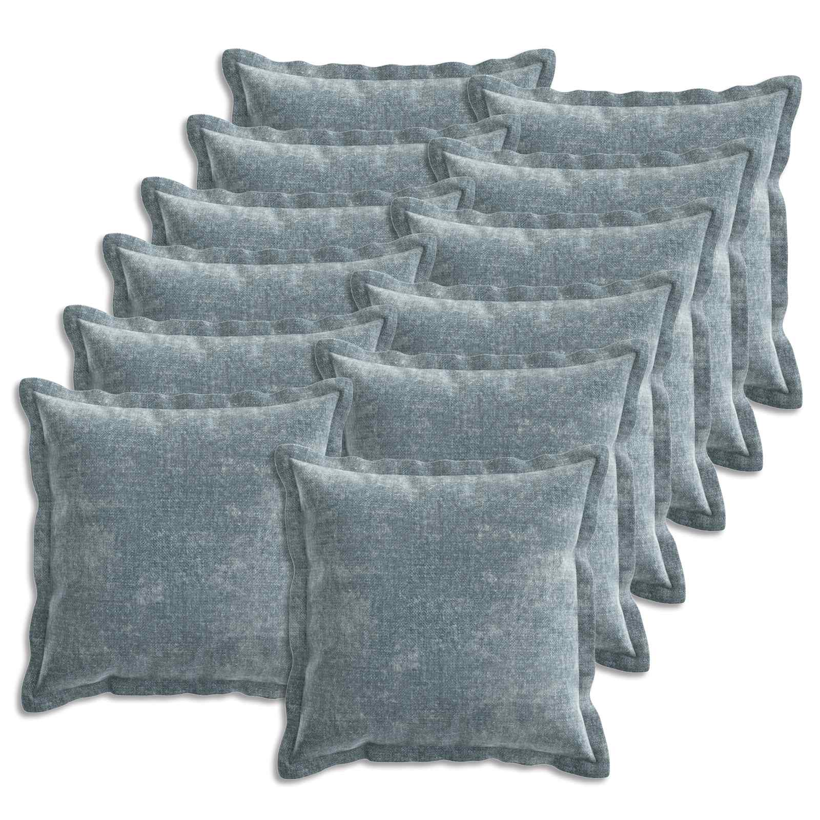 vidaXL Cushion Cover 12 pcs HOUTEN Light Blue 40 x 40 cm 2