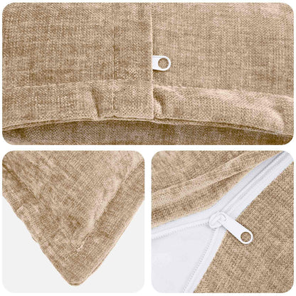 vidaXL Cushion Cover 12 pcs HOUTEN Taupe 40 x 40 cm Chenille Fabric 5