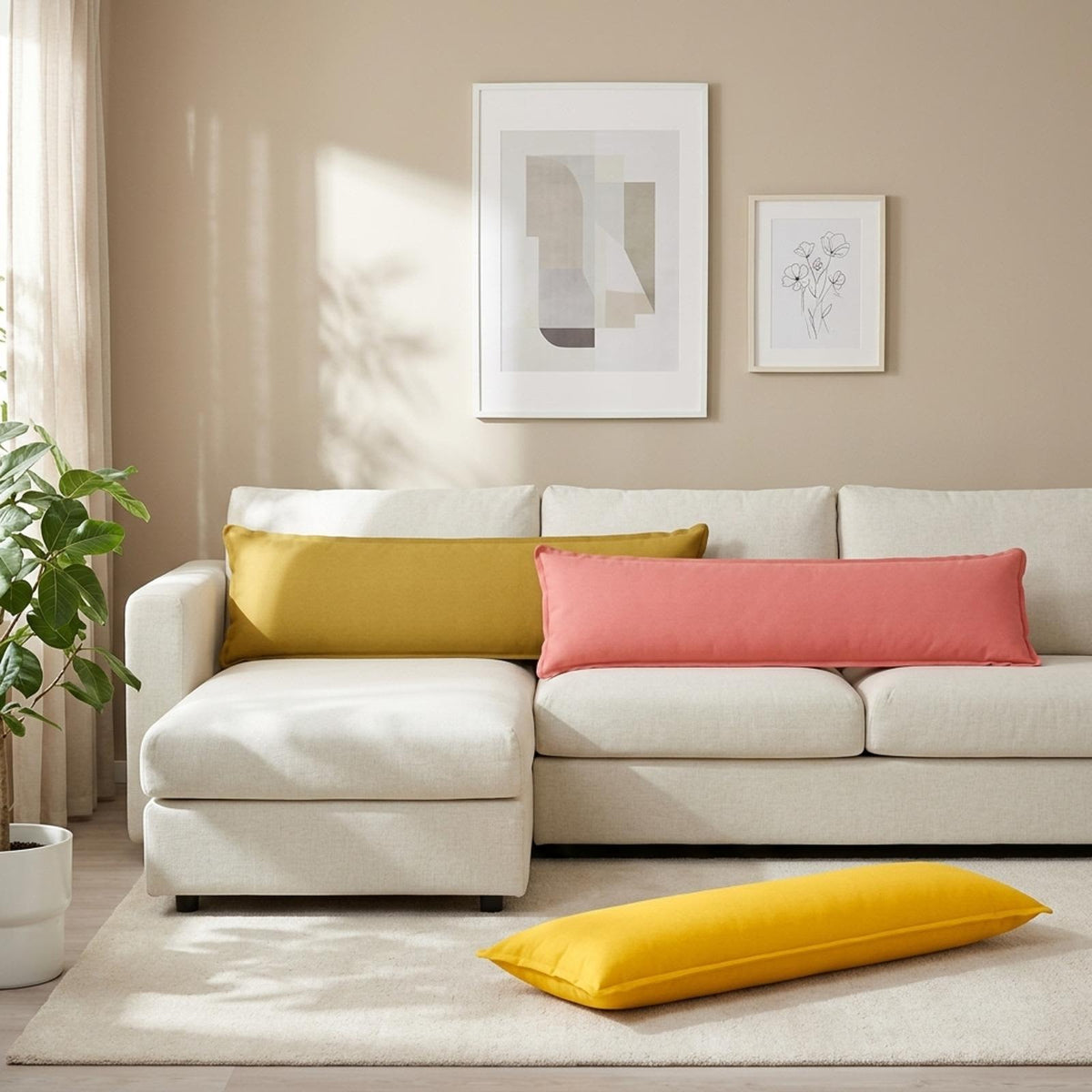 Cushion Pillow HOUTEN Faux Linen