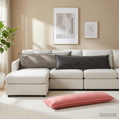 vidaXL Cushion with Pillow HOUTEN 2 pcs Dark Grey Velvet 1