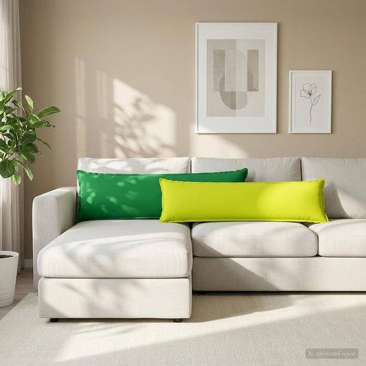 vidaXL Cushion with Pillow HOUTEN 2 pcs Bright Green Polyester 1