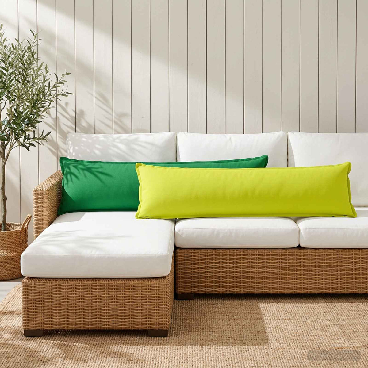 Cushion with Pillow HOUTEN 2 pcs Green Polyester