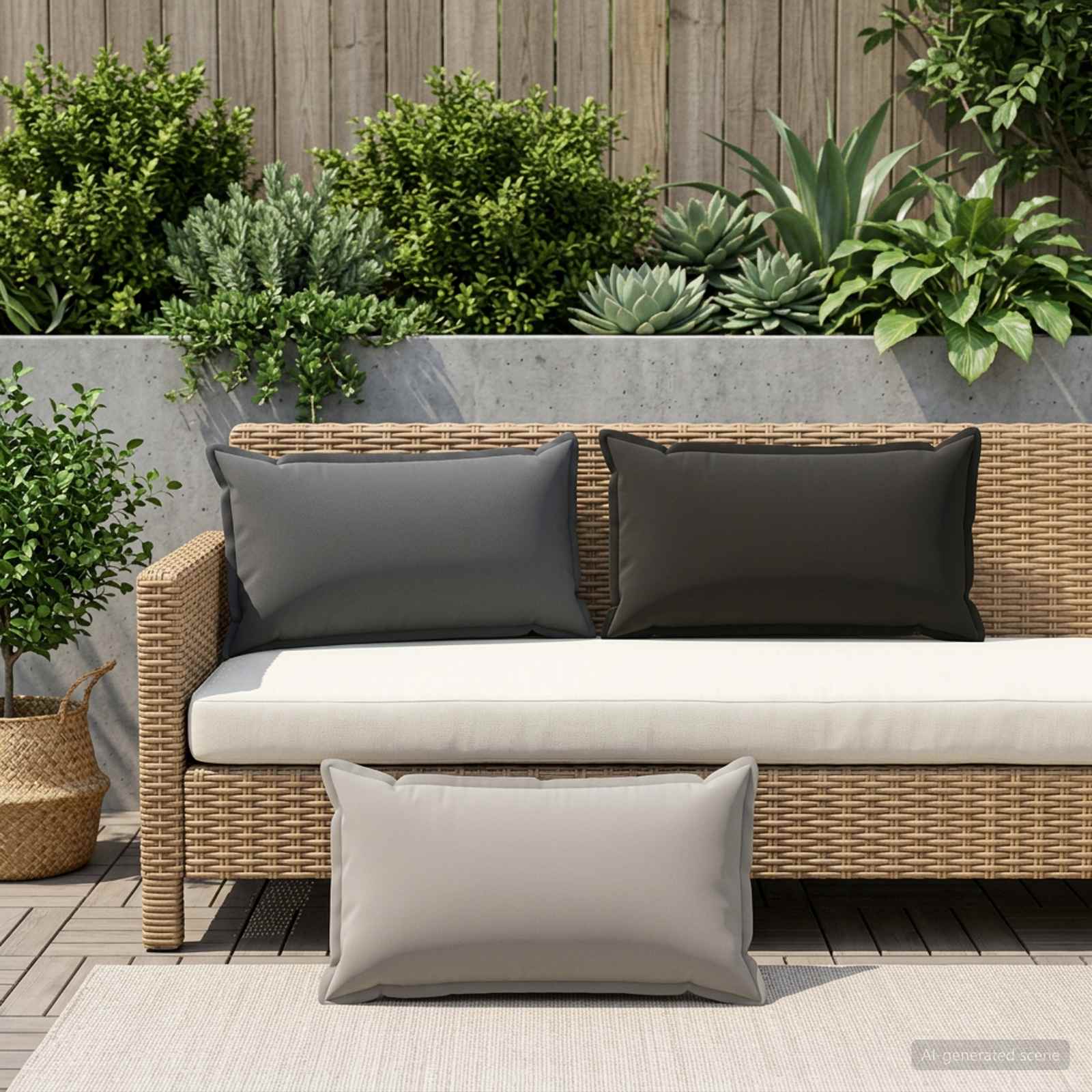vidaXL Cushion Cover 12 pcs HOUTEN Anthracite 40 x 80 cm Polyester 1