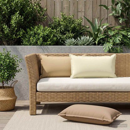 vidaXL Cushion Cover 12 pcs HOUTEN Beige 40 x 80 cm Polyester 3